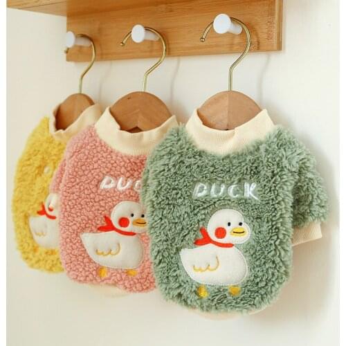 Hot Sale Pet Clothes Winter Warm Teddy Bear Cat Clothing Scarf Duck Feather Sweatshirt for Puppy Medium Dogs Clothes Pet Clothes