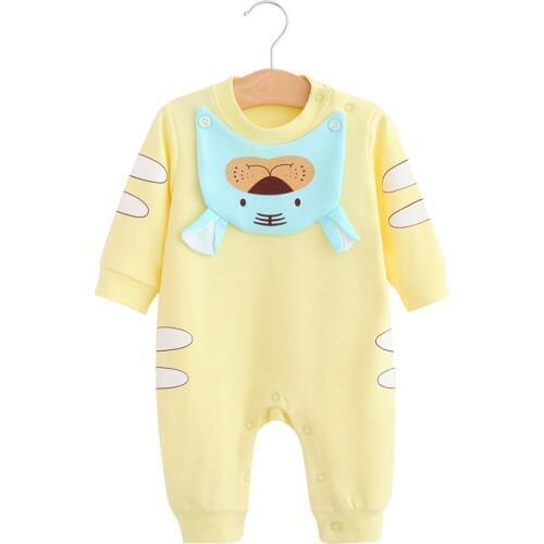 Newborn Rompers Newborn Baby Clothes Long Sleeve ropa bebe Jumpsuit Clothing Kids Outfits For Girls Boys with Detachable Bibs