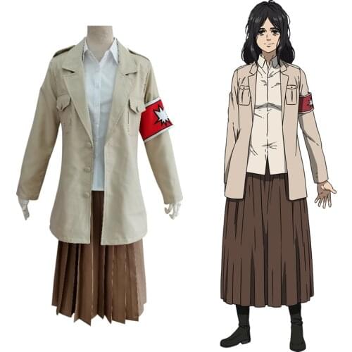 Attack on Titan Shingeki no Kyojin S4 Pieck Finger Cosplay Costume Uniform Skirt Outfits Halloween Carnival Suit