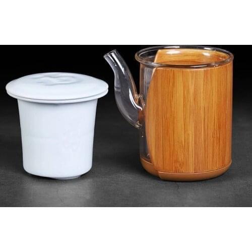 Creative Teapot Transparent Household Heat Resistant Glass Kungfu Teapot Ceramic Filter Tea Maker Teteras Stove Kettle EI50TP