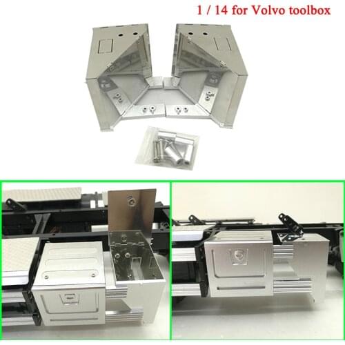 Metal Triangle Toolbox Hold-all for 1/14 Tamiya RC Truck Car VOLVO FH12 FH16 56360 Diy Parts