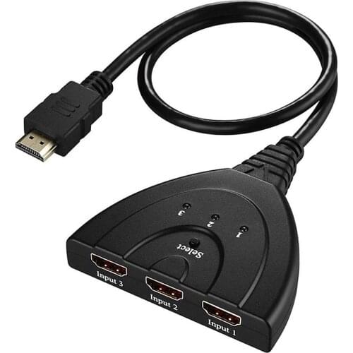 Mini 3 Port Splitter HDMI Cable Adapter 1.4b 4K * 2K 1080P Switcher HDMI Switch 3 in 1 out Port Hub for HDTV Xbox PS3 PS4