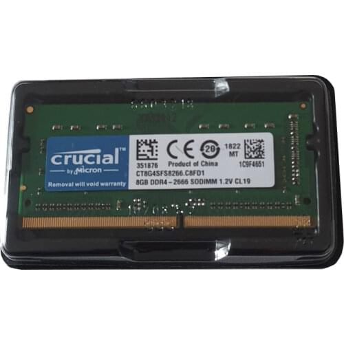 Crucial DDR4 for Laptop Memory 4GB 8GB 16GB PC4 19200 SODIMM 2400MHz 2666mhz 3200mhz Notebook RAM 1.2V 260PIN NON ECC Cruclal