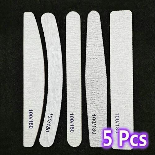 Nail File Sandpaper Buffer Block DIY Nail Tips Polishing Kit Different Shaped Manicure Pedicure Tools