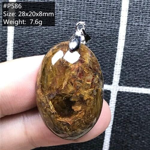 Top Natural Yellow Red Pietersite Pendant For Women Man Crystal 28x20x8mm Beads Water Drop Namibia Energy Stone Jewelry AAAAA