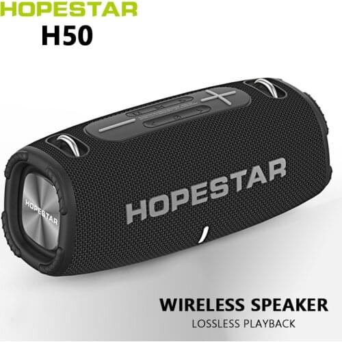 HOPESTAR H50 Portable Bluetooth Speakers Wireless High-Power Big Drum Strap Outdoor Super Bass TWS Powerful Party caixa de som