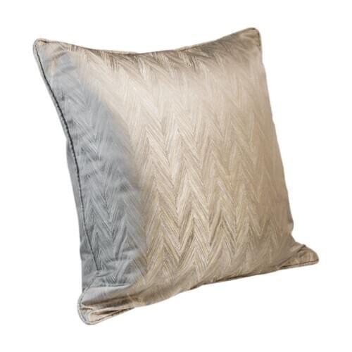 Simple modern light luxury Hong Kong style / bag cushion pillow / silver wave pattern jacquard square pillow from 3 pieces