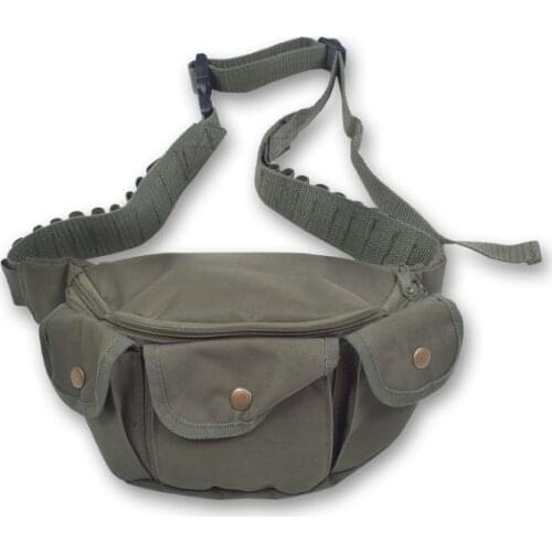 Adjustable quick release nylon pocket cartuccera hunting waist bag handbag Forest