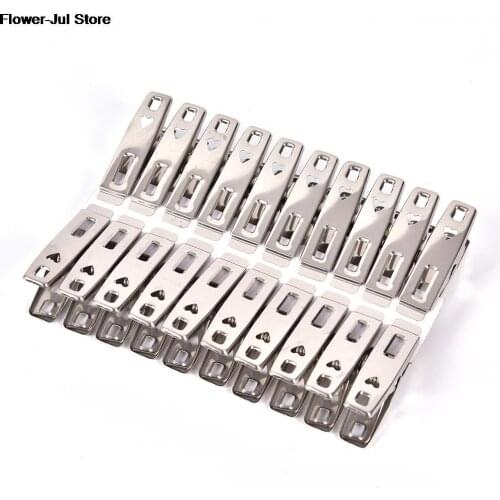 20PCS Clips Letter Clips Stainless Steel Silver Metal Paper Binder Grip Clips Clamp Office Tool Supplies