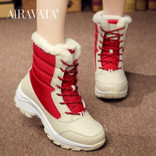 Winter Casual Walking Shoes Womens Suede Thicken Warm Snow Ankle Boots