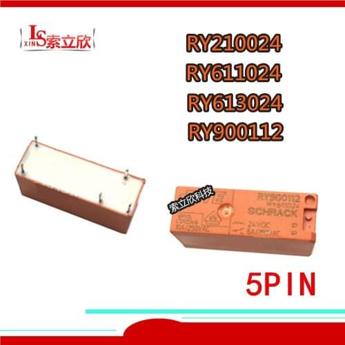 10PCS/lot 100%New Relay RY211024 RY611024 RY610024 RY610012 RY210024 RY2120024 RY213024 RY613024 RY900112 24VDC 5PIN