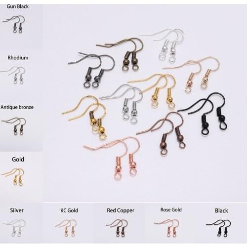 100pcs/lot 20x17mm DIY Earring Findings Earrings Clasps Hooks Fittings DIY Jewelry Making Accessories Iron Hook Earwire Jewelry