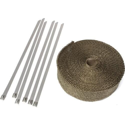 15M*50MM For Motorcycle Car Accessories Motorcycle Exhaust Thermal Exhaust Tape Header Heat Wrap Resistant Downpipe