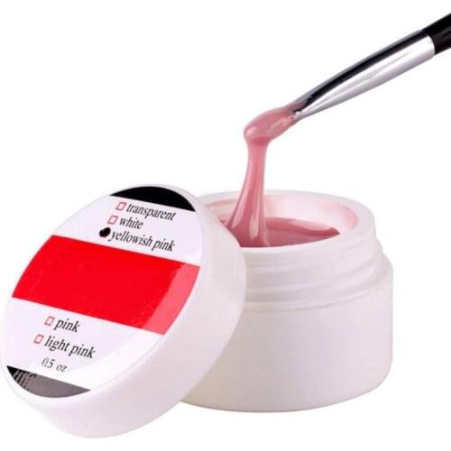 3 Colors Builder Gel For Nails Clear Pink White Strengthen Nail Extension Gel Nail Art Manicure Set With Nail Forms