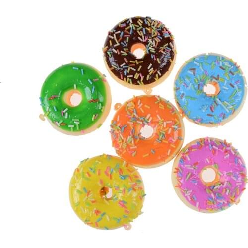 7 Cm Novelty Donut Cone Squishy Slow Rising Bread Antistress Toys Cell Phone Charms Straps Home Decor