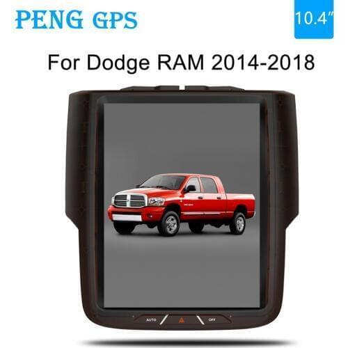 Android 9.0 10.4" Tesla Vertical screen car audio radio multimedia system for Dodge Ram 1500 2014-2018 gps navigation