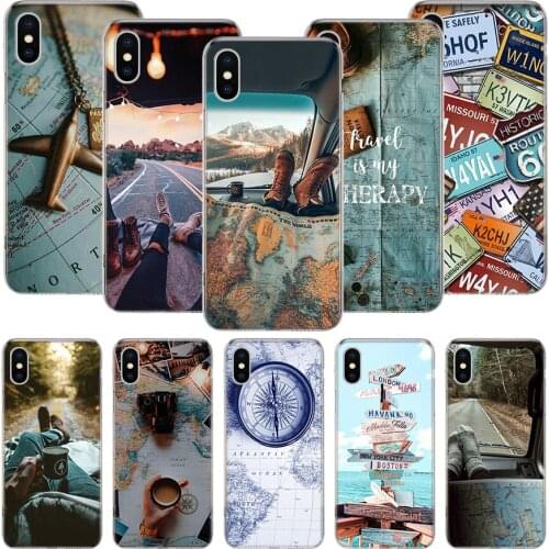 World Map Travel Plans Phone Case For iPhone 11 12 Pro XS XR X Max 7 8 6 6S Plus Mini + 5 SE Pattern Customized Coque Cover Capa