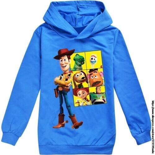 Toy Story 4 Children Boys Fashion Cartoon Hoodies Suits Baby Girls Funny Sweatshirts Kids Pullovers Tops Disney