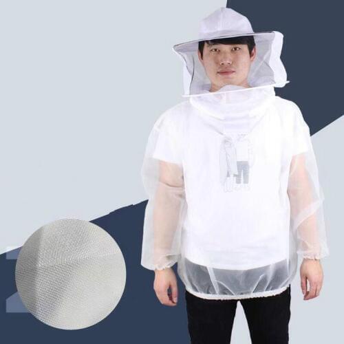 Beekeeping Clothes Storage Pocket Anti-bee Clothing Siamesed Head Mask of Upper Outer Garment for Anti bee suit E11362