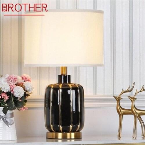 BROTHER Ceramic Table Lamps Desk Luxury Modern LED Lighting For Home Bedroom
