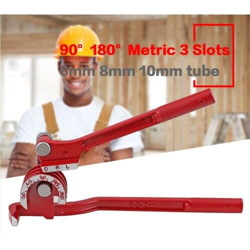 3-in-1 90/180 Degree Combination Tube Bender Tube Bender Pipe Bending Tool 6mm 8mm 10mm Bent Pipe Curving Pliers Hand Tool