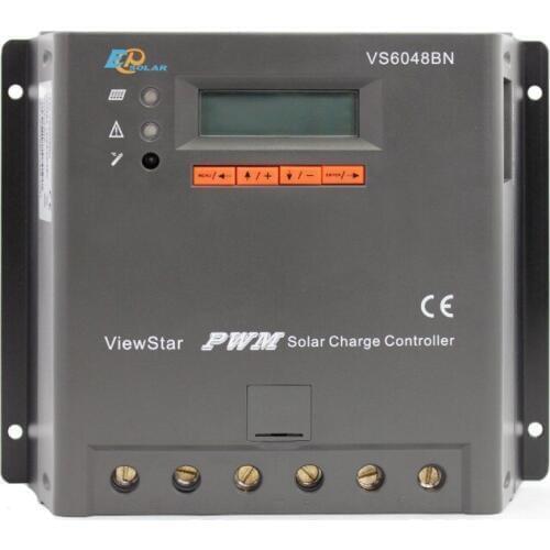 EPSOLAR VS6048BN 60A 12V 24V 36V 48V ViewStar EP PWM Solar Charge Controller with LCD display