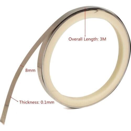 8mm x 0.1mm Ni Plate Nickel Strip Tape Length 3M For Li 18650 Battery Spot Welding