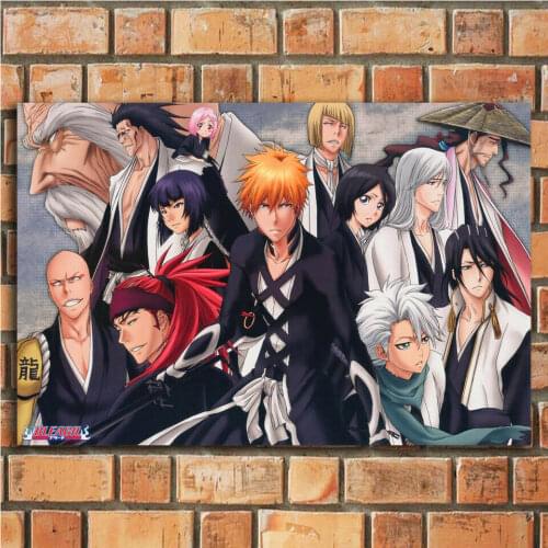 Bleach Hot Japan Anime Kurosaki Ichigo 7 Silk Fabric Wall Poster Art Decor Sticker Bright