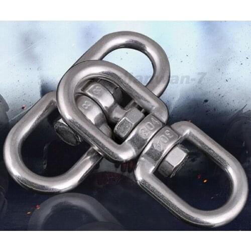 M10 Marine Mooring Stainless Steel, Eye to Eye Swivel Ring, 2PCS