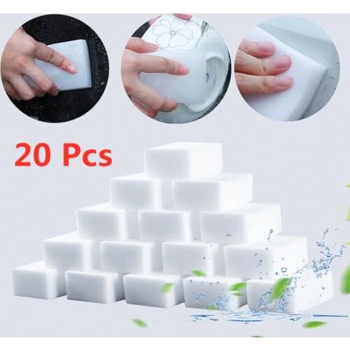 20Pcs Melamine Sponge Magic Sponge Home Cleaning Cleaner Pad For Kitchen Office Bathroom Cleaning Nano Sponges 10x6x2cm