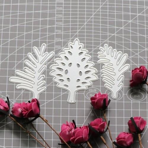Metal Cutting Dies Tree Leaves Branches Scrapbook Paper Craft Knife Mould Blade Punch Stencils Dies