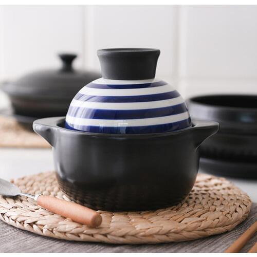 Mini ceramic saucepan, baby food supplement bowl, multifunctional ceramic small casserole