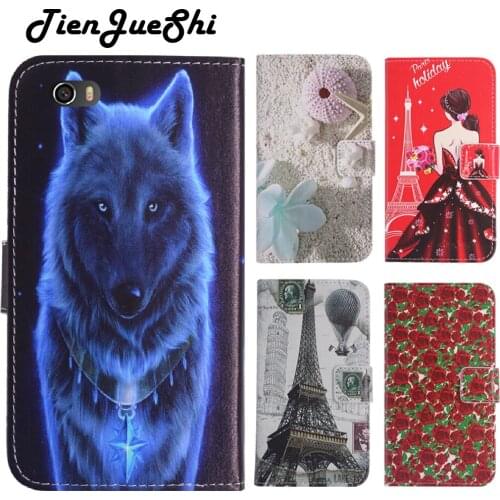 TienJueShi Fashion Flip Book Design Protect Leather Cover Shell Wallet Etui Skin Case For Nuu M2 5 inch