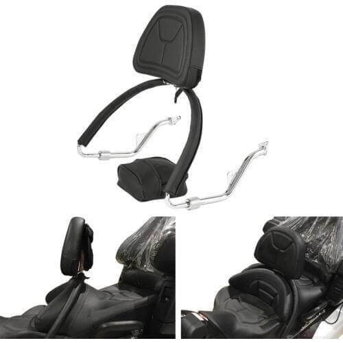 Motorcycle Black Sissy Bar Backrest Set For Honda Goldwing GL1800 2001-2017