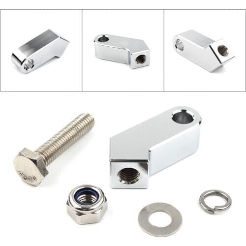 Motorcycle Chrome Headlight Mounting Block Bracket for Harley Custom Headlight Mount with a 3/4" I.D. wide mounting bracket