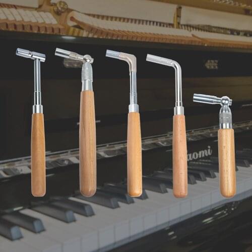 NAOMI Professional Piano Wrench Maple Wood Handle Stainless Steel Hammer Tuner Tools Piano Tuning Tool