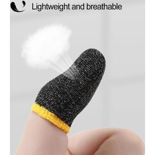 Mobile accessories 2Pcs Sweat Proof Carbon Fiber Mobile Game Finger Sleeves Cots Thumb Protector Breathable Flexible Finger Cots