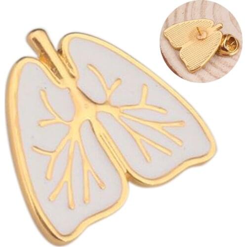 New Creative Human Organs Brooch For Women Clothing Bag Lapel Pins Badge Cute Heart Shape Enamel Brooches Jewelry Accessories