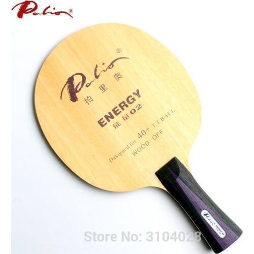 Palio official energy 02 table tennis blade special for 40+ new material table tennis racket game loop and fast attack 5ply wood