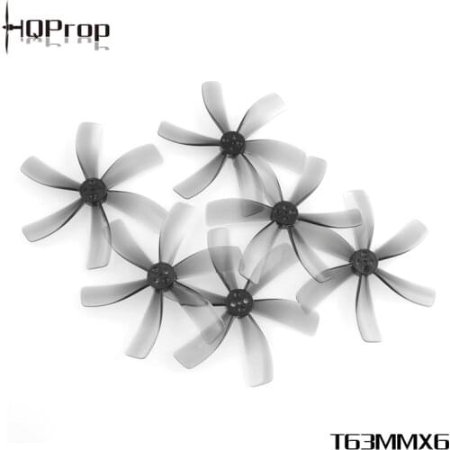 2 Pairs HQprop Durable Prop T63mmx6 63mm 6-blade Light Grey Poly Carbonate Propeller for Whoop RC Drone FPV Racing RC Parts