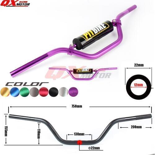 Dit Pit Bike MX ATV Quad Motocross Handlebar 7/8" 22mm Handle bar For 110cc 125cc 140cc 150cc 160cc engines chinese motorcycle