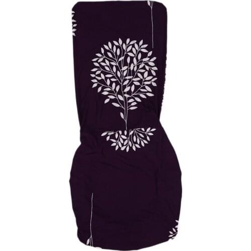 Removable Chair Cover Prints Lavalable Protective Cover for Dining Room Purple Cover