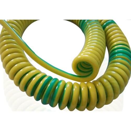 5m Circuit Spiral Wire Single Core Spring Wire Yellow Green Grounding Power Cable Telescopic Cable 1*2.5 Square Cable