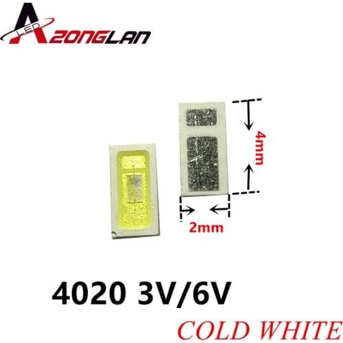 LED Backlight 0.5W 3V 6V 4020 48LM Cool white LCD Backlight for TV TV Application 4020C-W3C4 EVERLIGHT 1000PCS