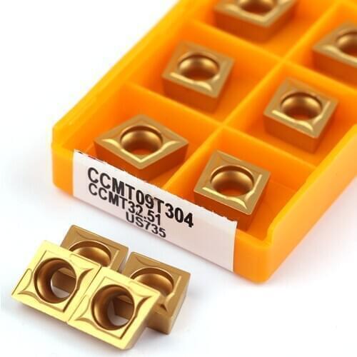 CCMT09T304 CCMT09T308 US735 UE6020 VP15TF carbide insert CNC lathe tool steel and stainless steel turning tool milling insert