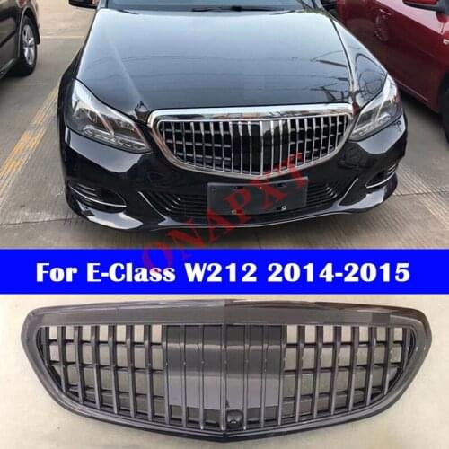 Center Grill vertical bar For Mercedes-Benz E-Class W212 2014-2015 Car styling bumper Middle grille Modified for Maybach style