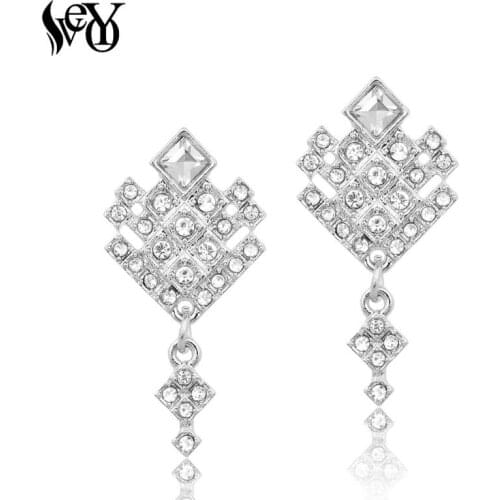 VEYO Vintage Full Rhinestone Drop Earrings for Woman Party Earrings Fashion Jewelry Wholesale