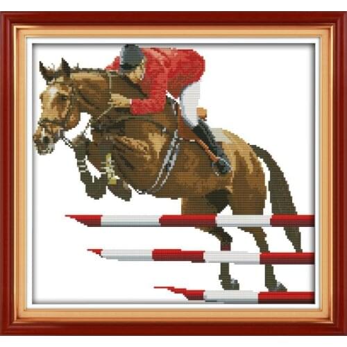 Equestrian Events Embroidery Cross-stitch Drawing Your Childs Play Games Hand-sewing Thread Sewing Wall Decorations