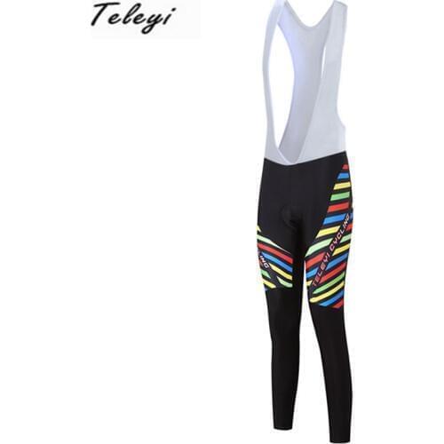 TELEYI Women Pro Team Outdoor Sports cycle pants Long Pants Breathable padded cycling pants Tight Bicycle long clothing