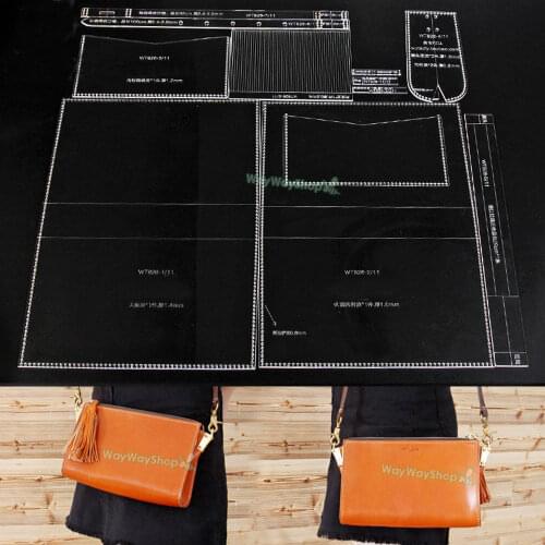 1 Pcs Acrylic Single Shoulder Bag Template Model WT826 for Leather Pattern Set Womens Shoulder Bag Craft DIY